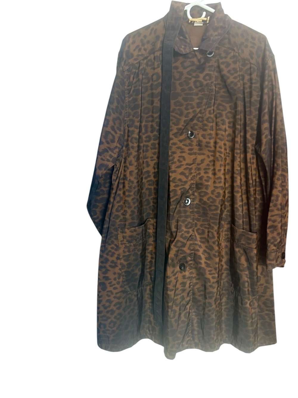 Myrca Pac, Bag it, Brown Leopard Print Trench Coat